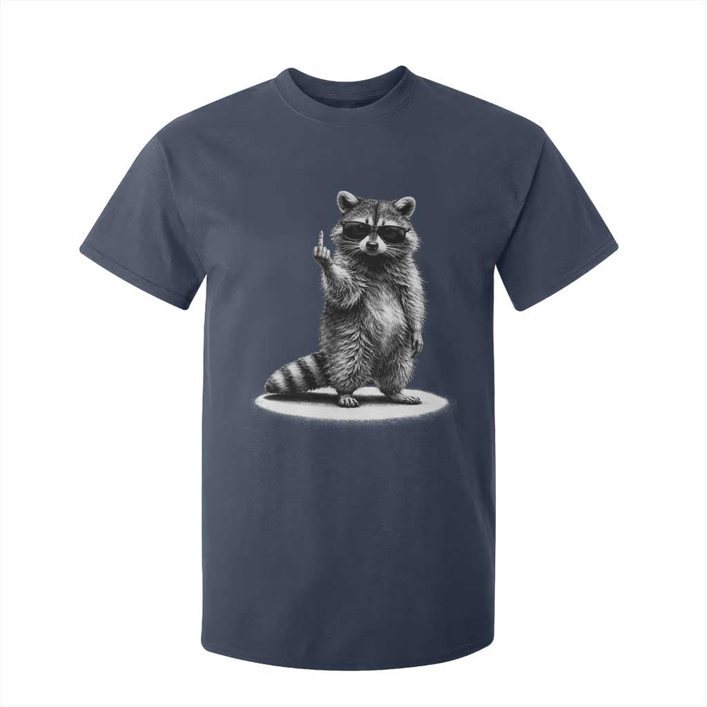 Raccoon Meme T Shirt For Kid Middle Finger Trash Panda Sarcastic Humor TS10 Navy Print Your Wear