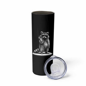 Raccoon Meme Skinny Tumbler Middle Finger Trash Panda Sarcastic Humor TS10 Print Your Wear