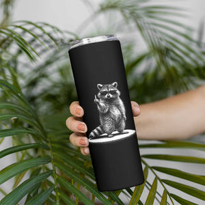 Raccoon Meme Skinny Tumbler Middle Finger Trash Panda Sarcastic Humor TS10 Print Your Wear