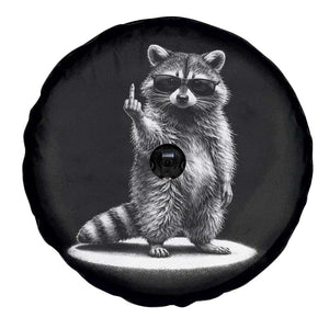 Raccoon Meme Spare Tire Cover Middle Finger Trash Panda Sarcastic Humor TS10 Print Your Wear