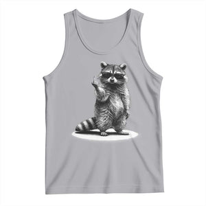 Raccoon Meme Tank Top Middle Finger Trash Panda Sarcastic Humor TS10 Athletic Heather Print Your Wear