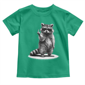 Raccoon Meme Toddler T Shirt Middle Finger Trash Panda Sarcastic Humor TS10 Irish Green Print Your Wear