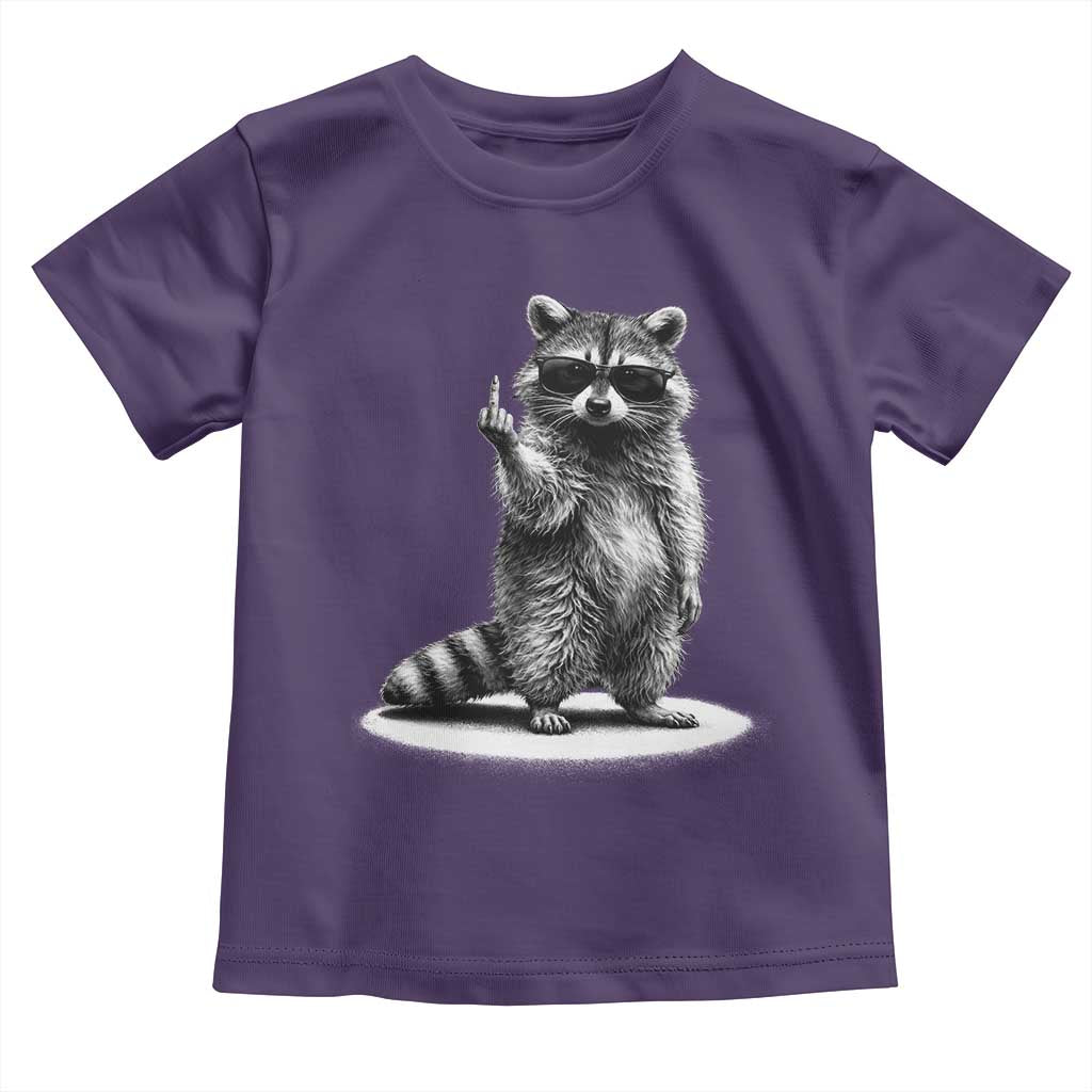 Raccoon Meme Toddler T Shirt Middle Finger Trash Panda Sarcastic Humor TS10 Purple Print Your Wear