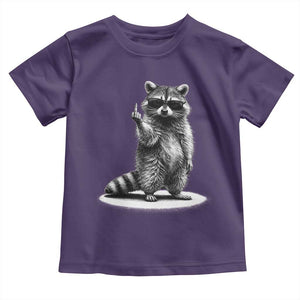 Raccoon Meme Toddler T Shirt Middle Finger Trash Panda Sarcastic Humor TS10 Purple Print Your Wear