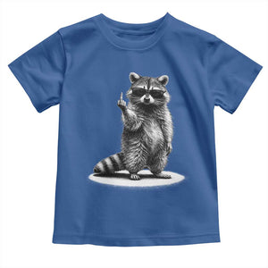 Raccoon Meme Toddler T Shirt Middle Finger Trash Panda Sarcastic Humor TS10 Royal Blue Print Your Wear