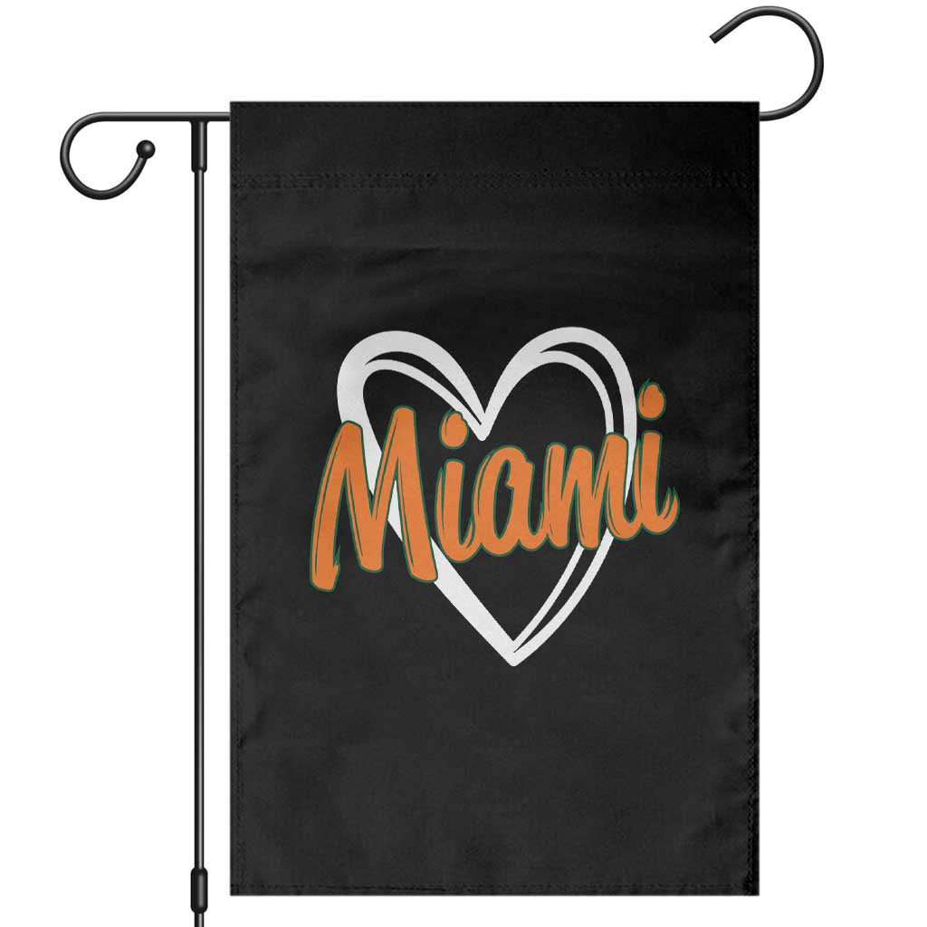 Vintage Miami Garden Flag Classic Retro City Heart TS10 Black Print Your Wear
