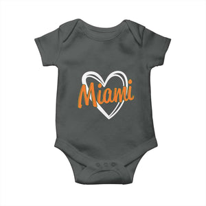 Vintage Miami Baby Onesie Classic Retro City Heart TS10 Dark Heather Print Your Wear