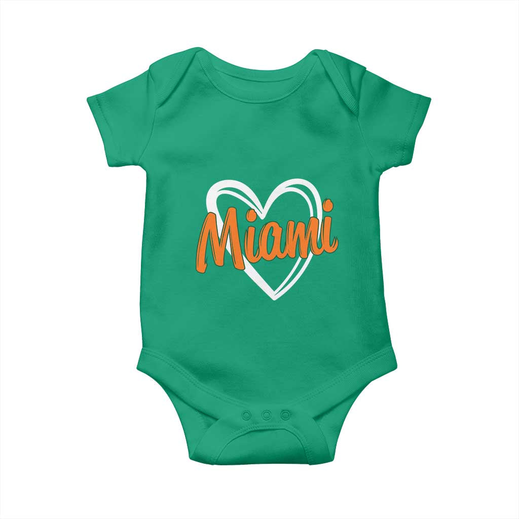 Vintage Miami Baby Onesie Classic Retro City Heart TS10 Irish Green Print Your Wear