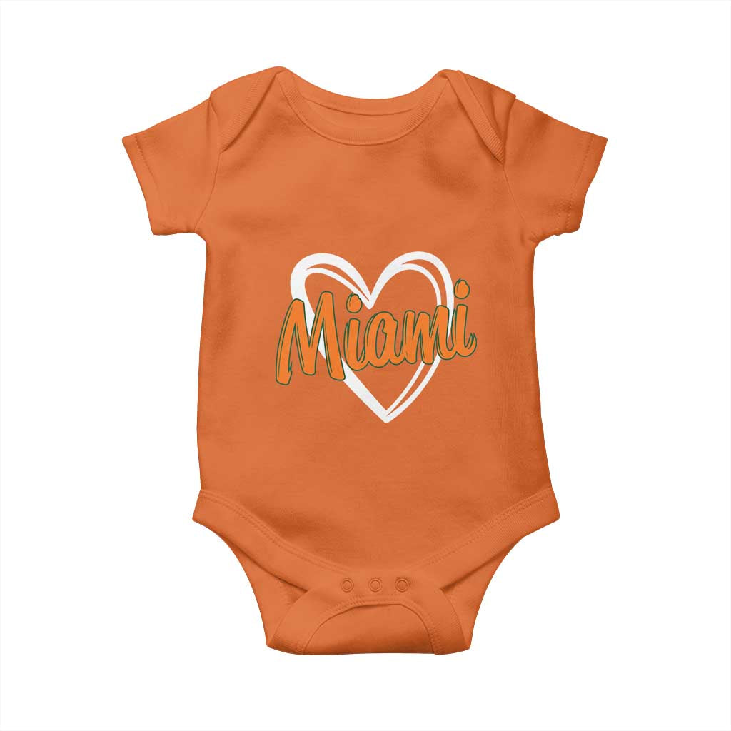 Vintage Miami Baby Onesie Classic Retro City Heart TS10 Orange Print Your Wear