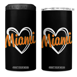 Vintage Miami 4 in 1 Can Cooler Tumbler Classic Retro City Heart TS10 One Size: 16 oz Black Print Your Wear