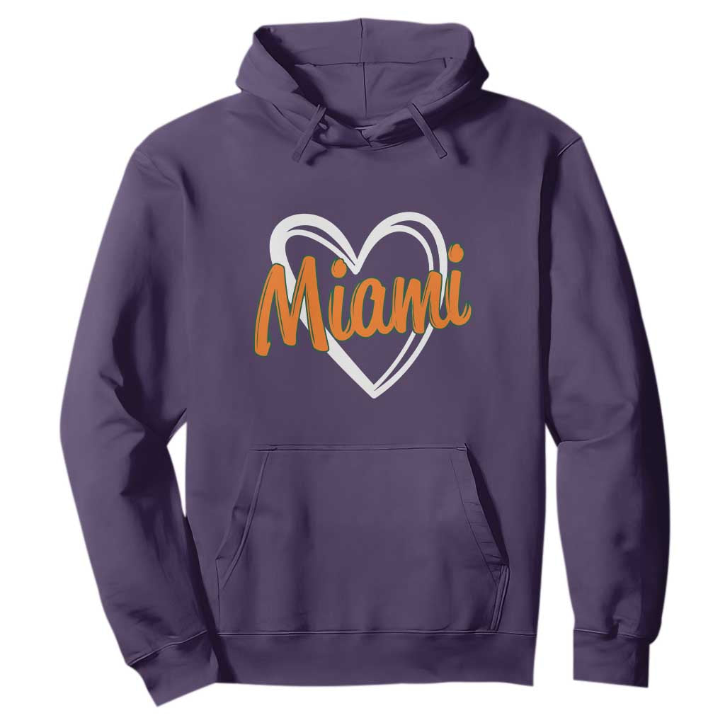Vintage Miami Hoodie Classic Retro City Heart TS10 Purple Print Your Wear