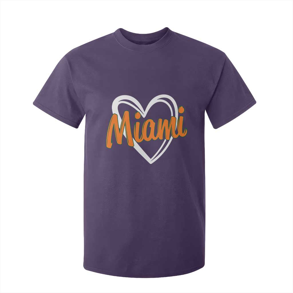 Vintage Miami T Shirt For Kid Classic Retro City Heart TS10 Purple Print Your Wear