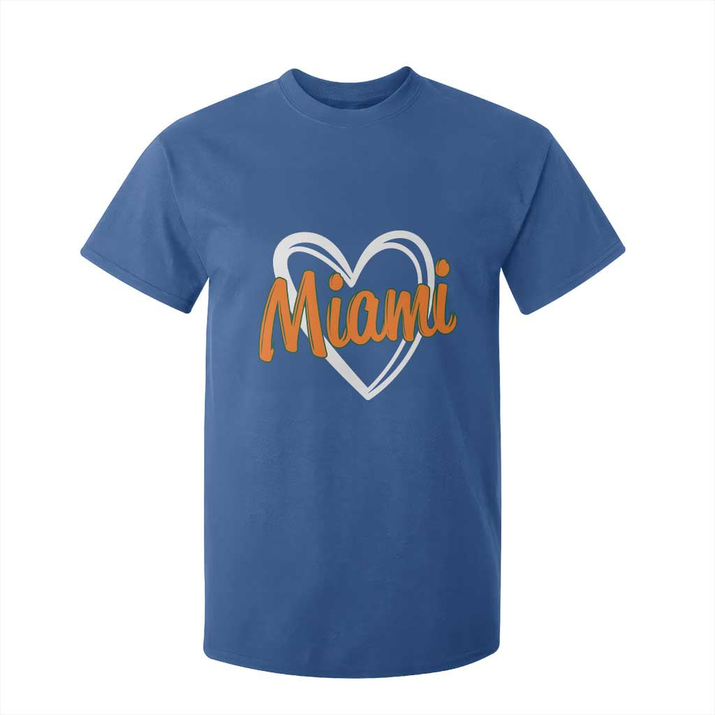 Vintage Miami T Shirt For Kid Classic Retro City Heart TS10 Royal Blue Print Your Wear