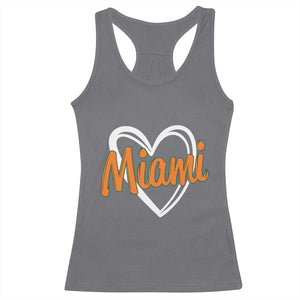Vintage Miami Racerback Tank Top Classic Retro City Heart TS10 Charcoal Print Your Wear