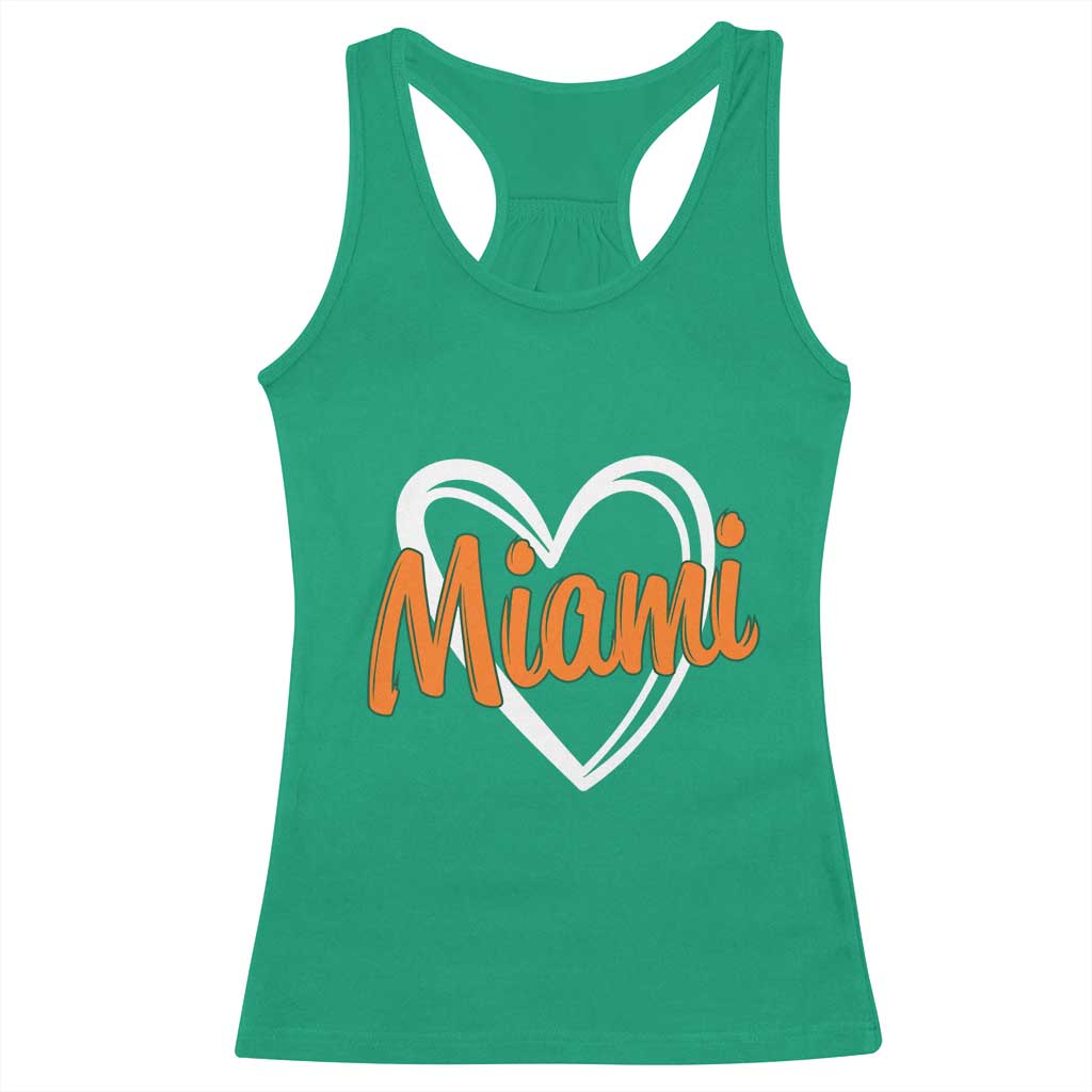 Vintage Miami Racerback Tank Top Classic Retro City Heart TS10 Irish Green Print Your Wear