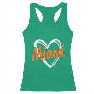 Vintage Miami Racerback Tank Top Classic Retro City Heart TS10 Irish Green Print Your Wear
