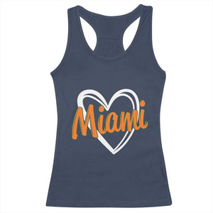 Vintage Miami Racerback Tank Top Classic Retro City Heart TS10 Navy Print Your Wear