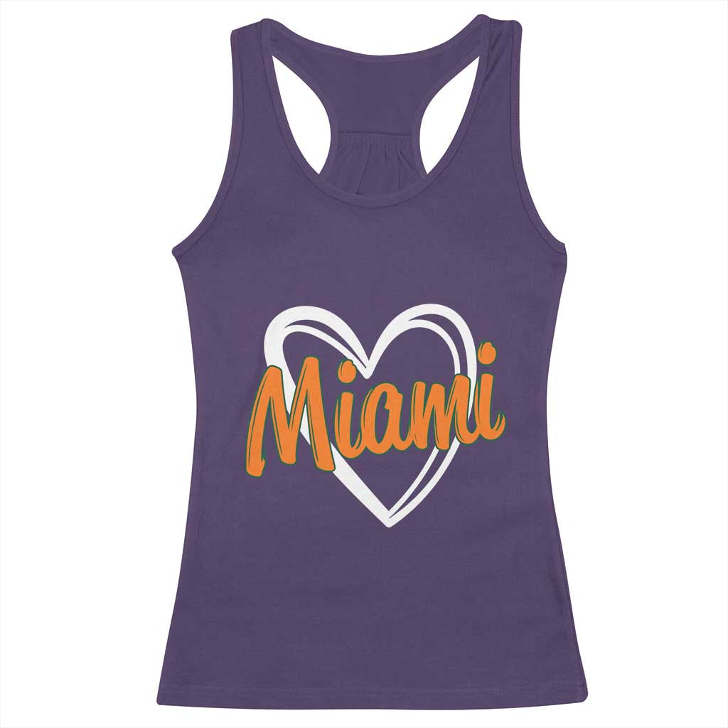 Vintage Miami Racerback Tank Top Classic Retro City Heart TS10 Purple Print Your Wear