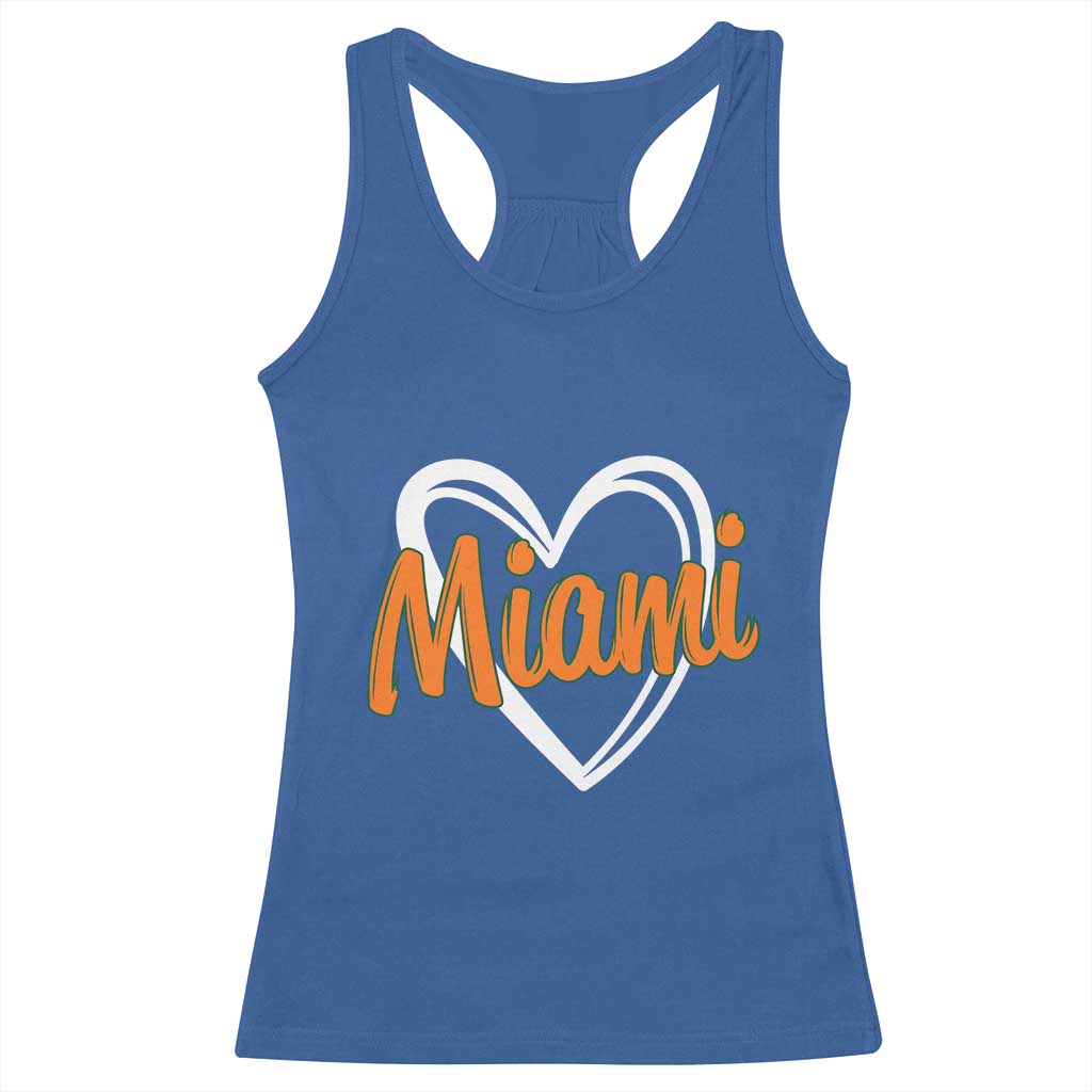 Vintage Miami Racerback Tank Top Classic Retro City Heart TS10 Royal Blue Print Your Wear
