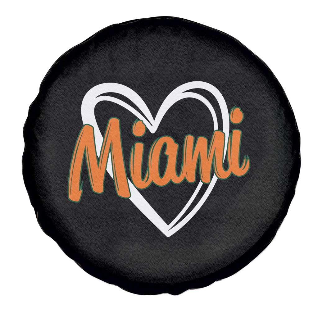 Vintage Miami Spare Tire Cover Classic Retro City Heart TS10 Print Your Wear