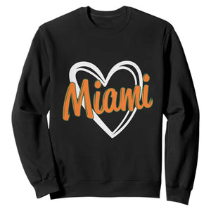 Vintage Miami Sweatshirt Classic Retro City Heart - Print Your Wear