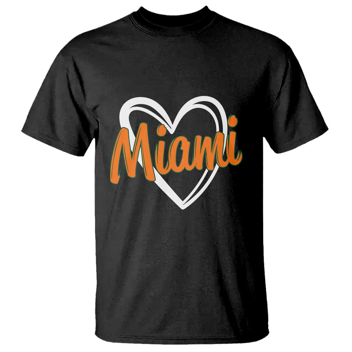 Vintage Miami T Shirt Classic Retro City Heart TS10 Black Print Your Wear