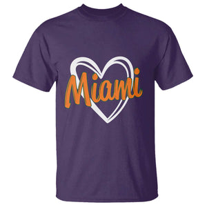 Vintage Miami T Shirt Classic Retro City Heart TS10 Purple Print Your Wear