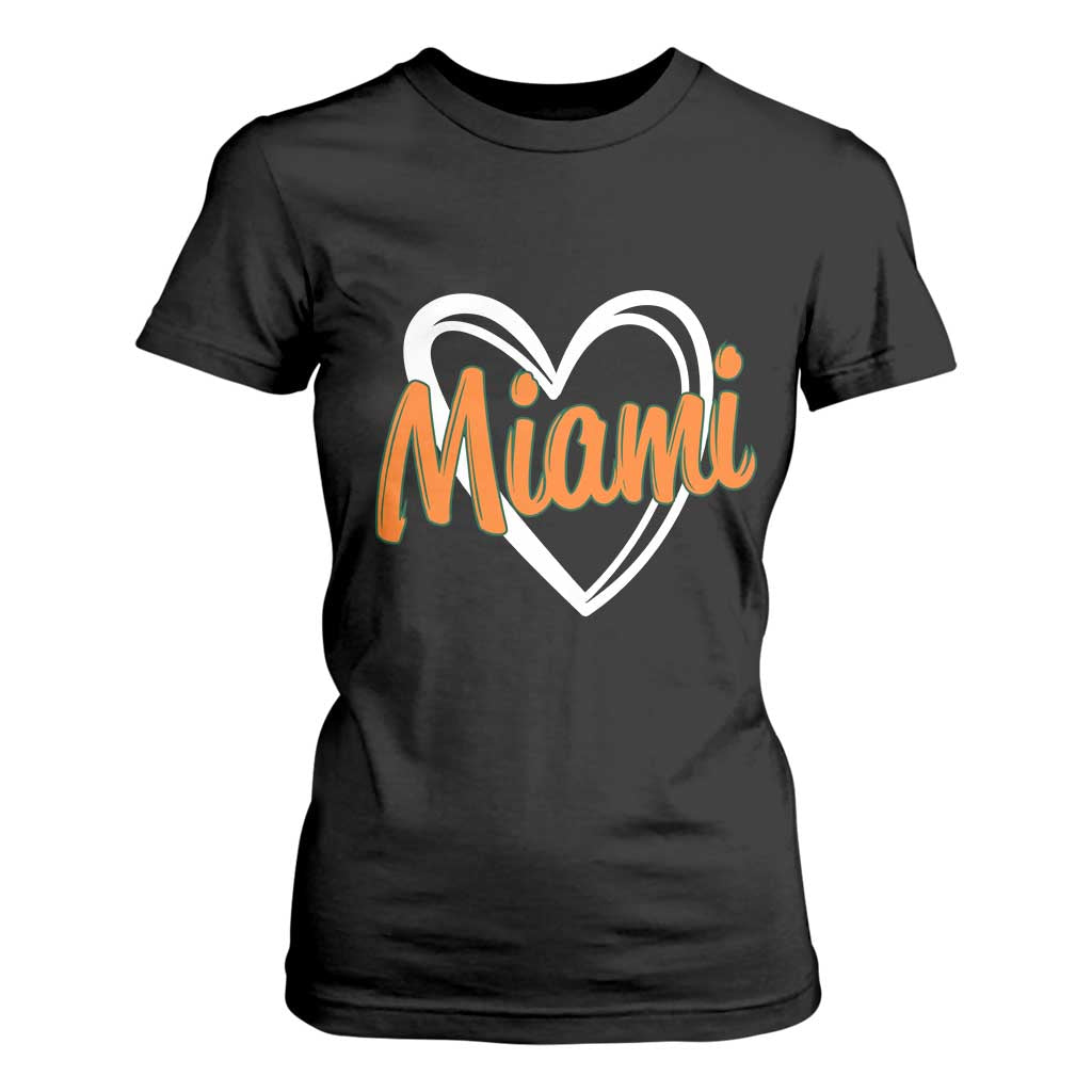 Vintage Miami T Shirt For Women Classic Retro City Heart TS10 Black Print Your Wear