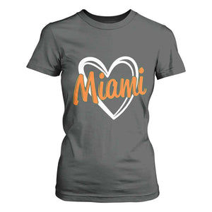 Vintage Miami T Shirt For Women Classic Retro City Heart TS10 Dark Heather Print Your Wear
