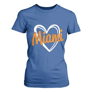 Vintage Miami T Shirt For Women Classic Retro City Heart TS10 Royal Blue Print Your Wear
