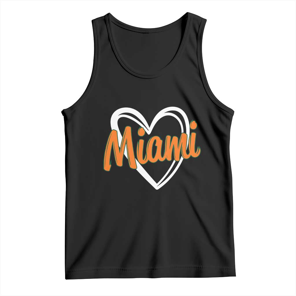 Vintage Miami Tank Top Classic Retro City Heart TS10 Black Print Your Wear