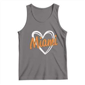 Vintage Miami Tank Top Classic Retro City Heart TS10 Deep Heather Print Your Wear