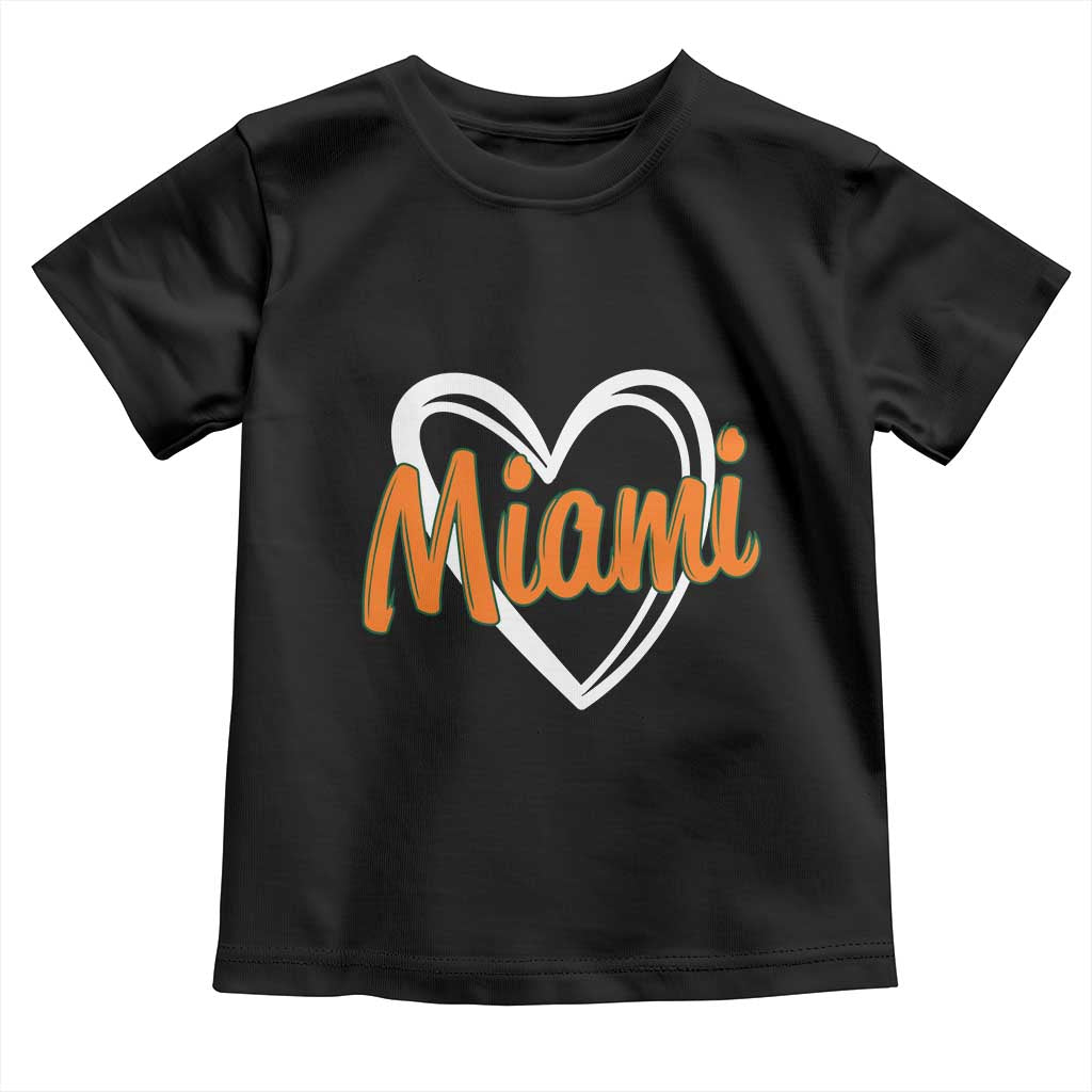 Vintage Miami Toddler T Shirt Classic Retro City Heart TS10 Black Print Your Wear