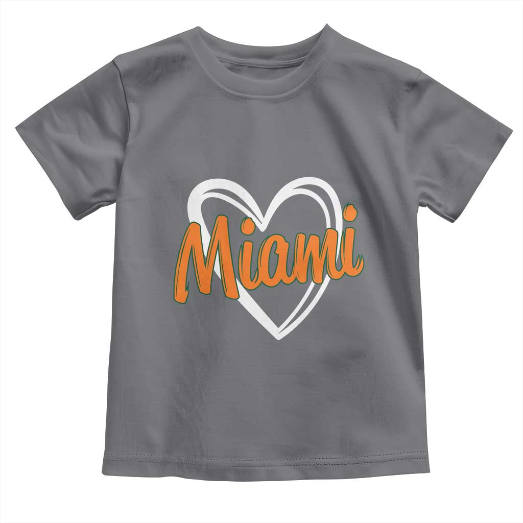 Vintage Miami Toddler T Shirt Classic Retro City Heart TS10 Charcoal Print Your Wear