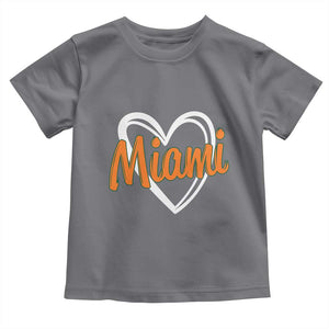 Vintage Miami Toddler T Shirt Classic Retro City Heart TS10 Charcoal Print Your Wear