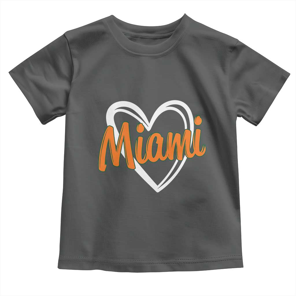 Vintage Miami Toddler T Shirt Classic Retro City Heart TS10 Dark Heather Print Your Wear