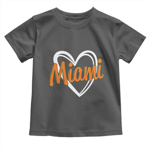 Vintage Miami Toddler T Shirt Classic Retro City Heart TS10 Dark Heather Print Your Wear