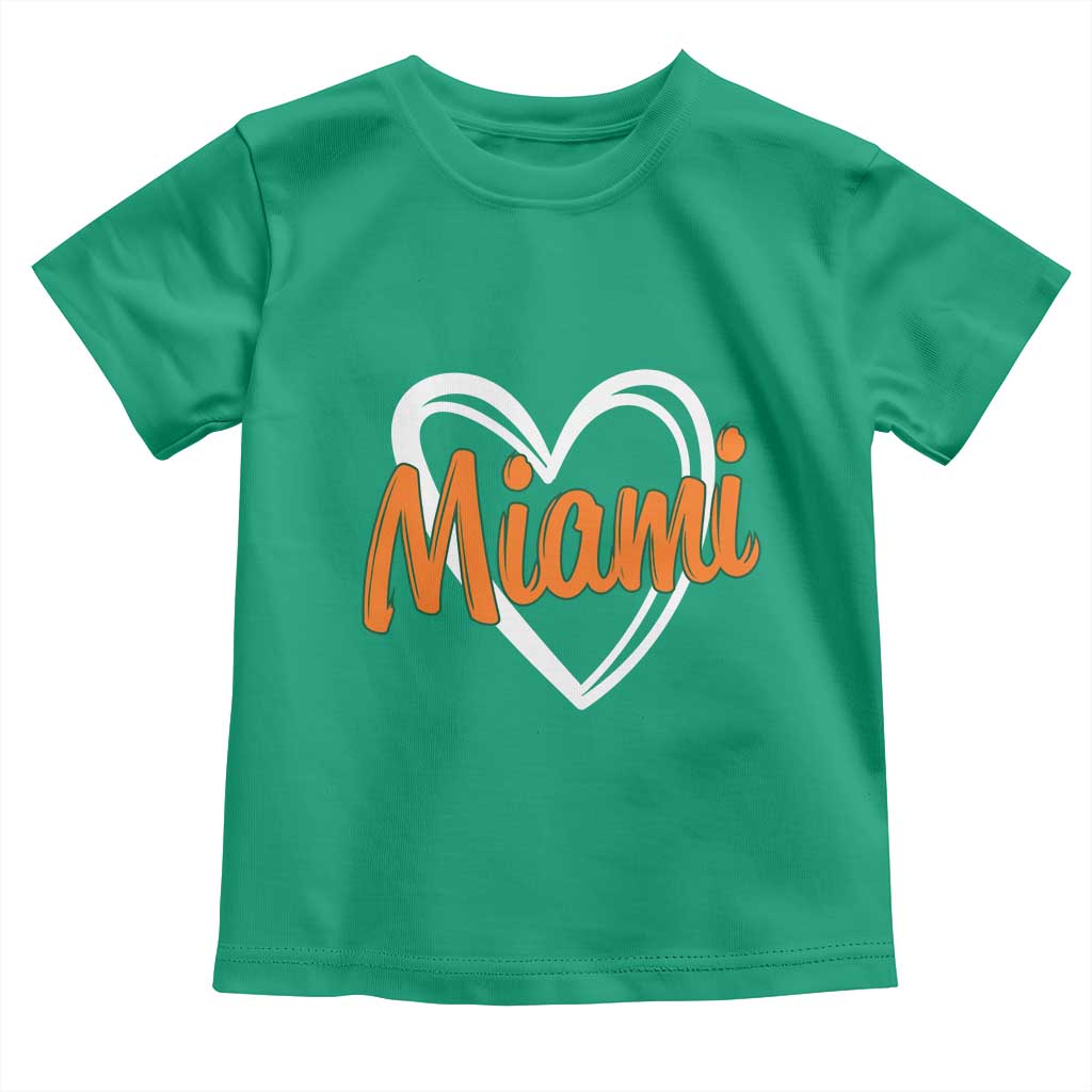 Vintage Miami Toddler T Shirt Classic Retro City Heart TS10 Irish Green Print Your Wear