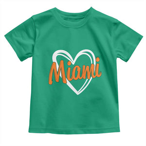 Vintage Miami Toddler T Shirt Classic Retro City Heart TS10 Irish Green Print Your Wear