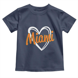 Vintage Miami Toddler T Shirt Classic Retro City Heart TS10 Navy Print Your Wear