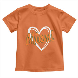 Vintage Miami Toddler T Shirt Classic Retro City Heart TS10 Orange Print Your Wear