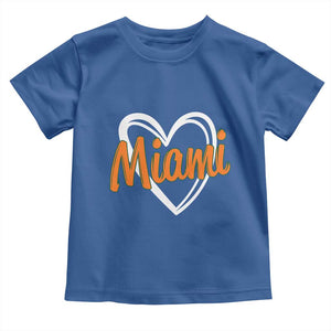 Vintage Miami Toddler T Shirt Classic Retro City Heart TS10 Royal Blue Print Your Wear