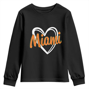 Vintage Miami Youth Sweatshirt Classic Retro City Heart TS10 Black Print Your Wear