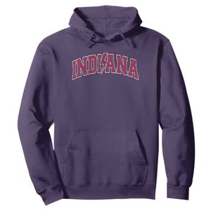 Indiana Hoodie Vintage Retro Varsity City Lightning Bolt Checkered TS10 Purple Print Your Wear