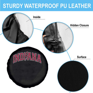 Indiana Spare Tire Cover Vintage Retro Varsity City Lightning Bolt Checkered TS10 Print Your Wear