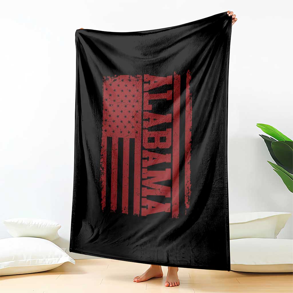 Vintage Alabama Fan Throw Blanket Classic Retro City USA Flag Game Day TS10 Print Your Wear