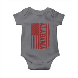 Vintage Alabama Fan Baby Onesie Classic Retro City USA Flag Game Day TS10 Charcoal Print Your Wear