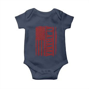 Vintage Alabama Fan Baby Onesie Classic Retro City USA Flag Game Day TS10 Navy Print Your Wear
