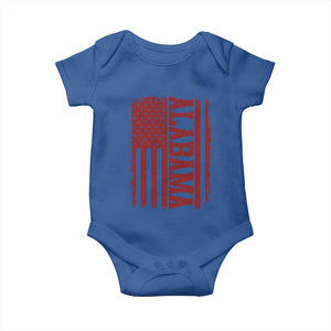 Vintage Alabama Fan Baby Onesie Classic Retro City USA Flag Game Day TS10 Royal Blue Print Your Wear
