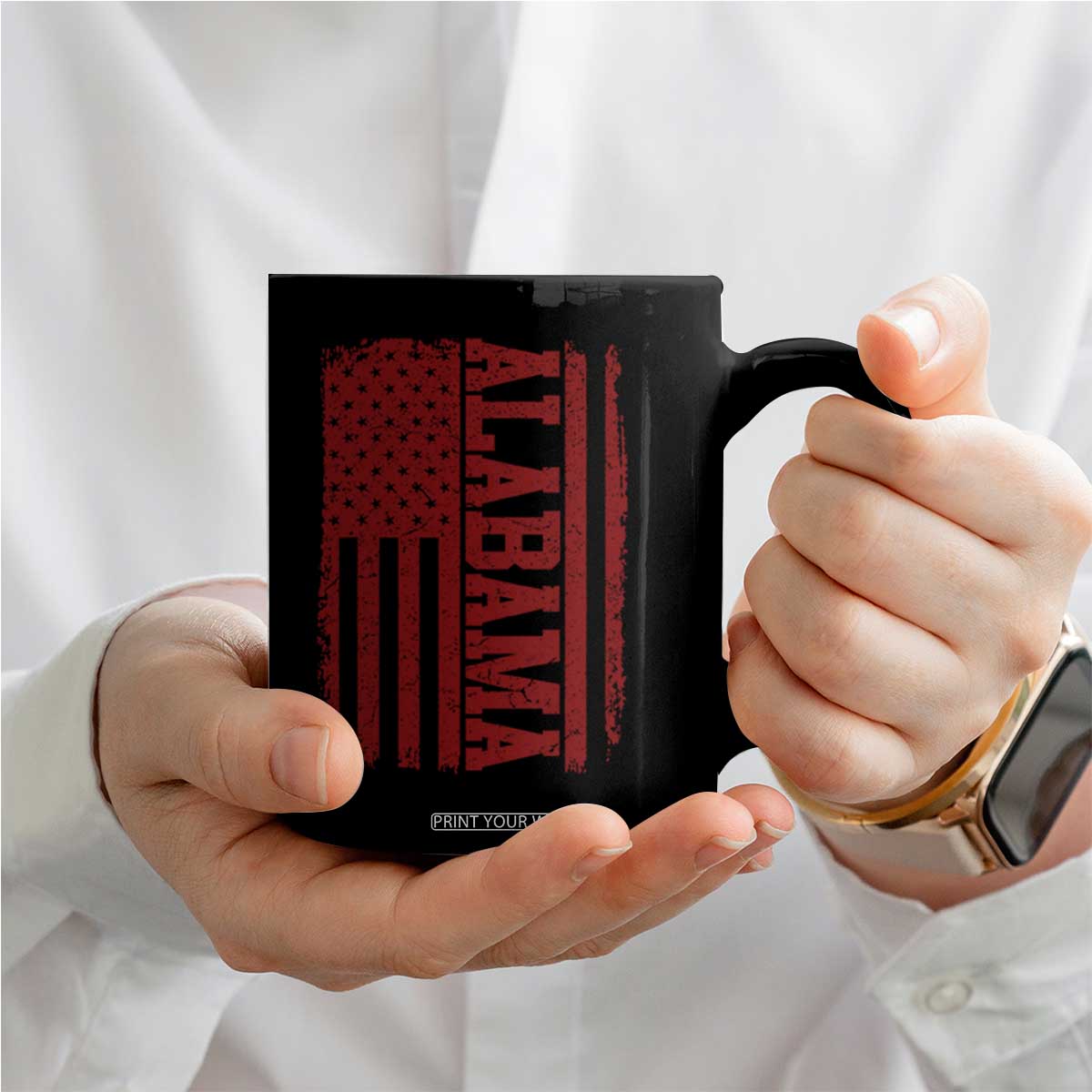 Vintage Alabama Fan Coffee Mug Classic Retro City USA Flag Game Day TS10 Print Your Wear
